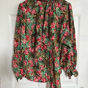 Floral Striped Women's Top